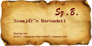 Szemján Bernadett névjegykártya