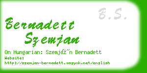 bernadett szemjan business card